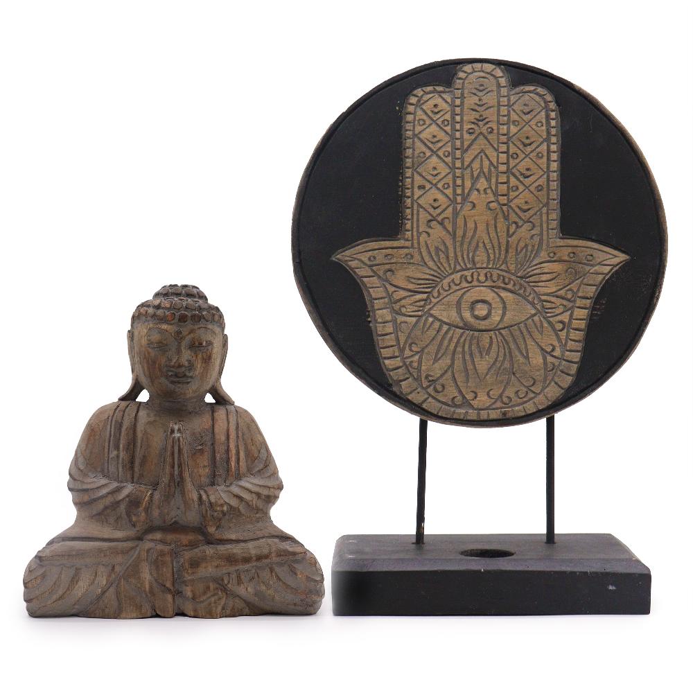 ancient wisdom Buddha Feng Shui Set - Hamsa - Grey