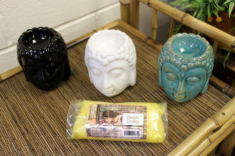 Ancient Wisdom Buddha Oil Burner - Black