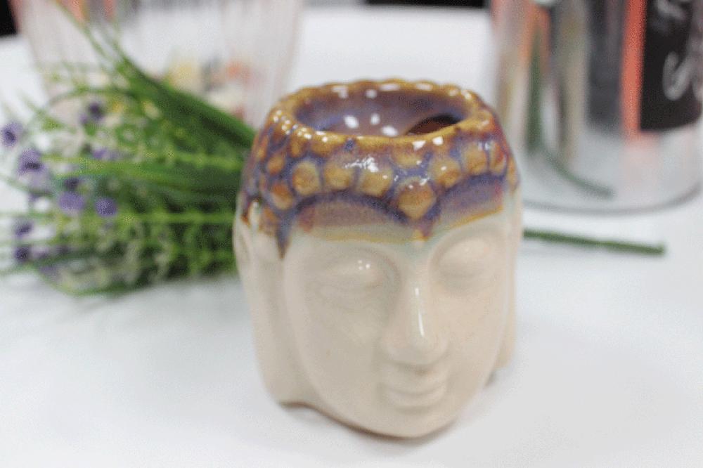 Ancient Wisdom Buddha Oil Burner - Ivory & Mint