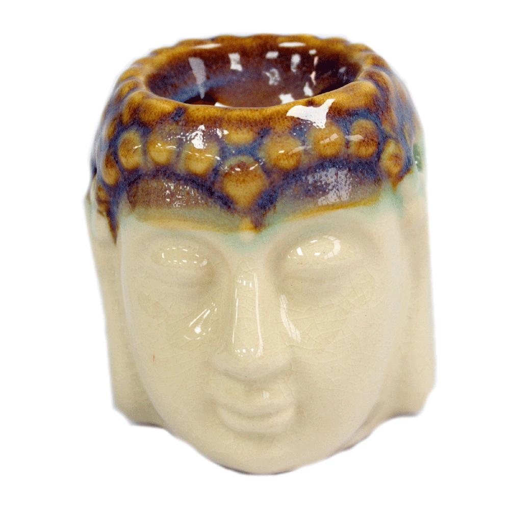 ancient wisdom Buddha Oil Burner - Ivory & Mint