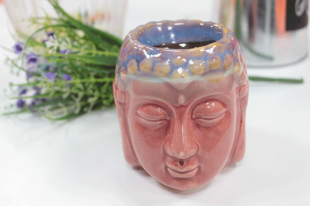 Ancient Wisdom Buddha Oil Burner - Rose & Teal