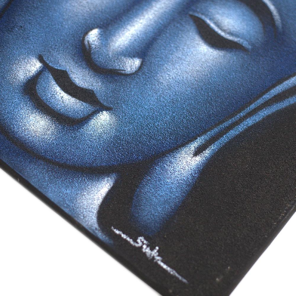 Ancient Wisdom Buddha Painting - Blue Sand Finish