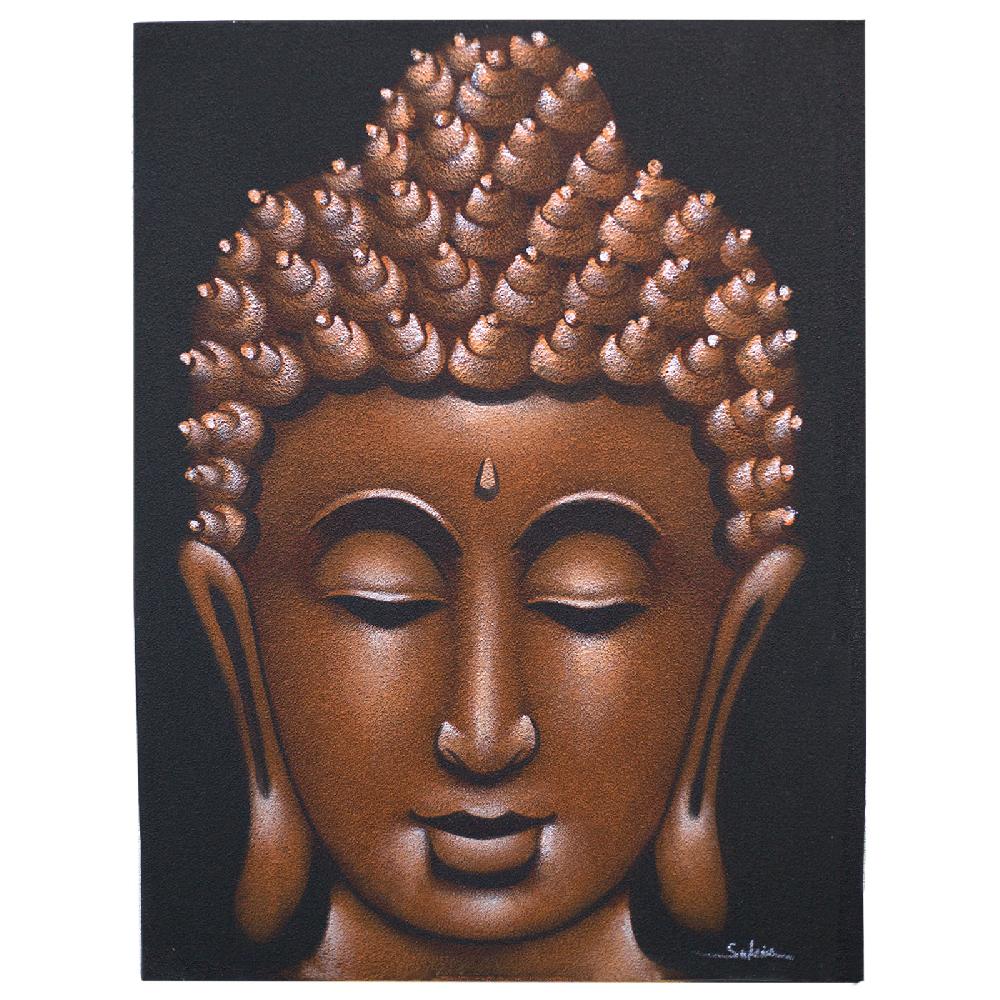 ancient wisdom Buddha Painting - Copper Sand Finish