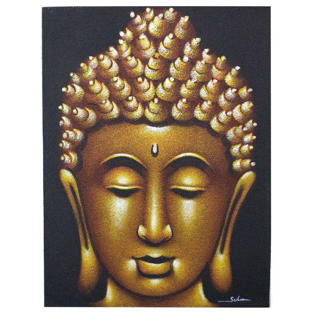 ancient wisdom Buddha Painting - Gold Sand Finish