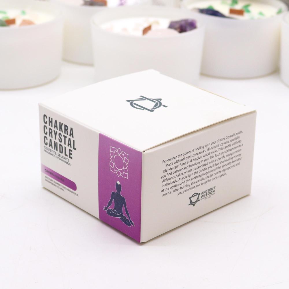 Ancient Wisdom Chakra Crystal Candle - Crown Chakra