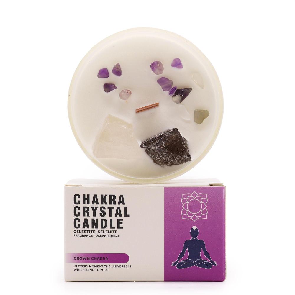 ancient wisdom Chakra Crystal Candle - Crown Chakra