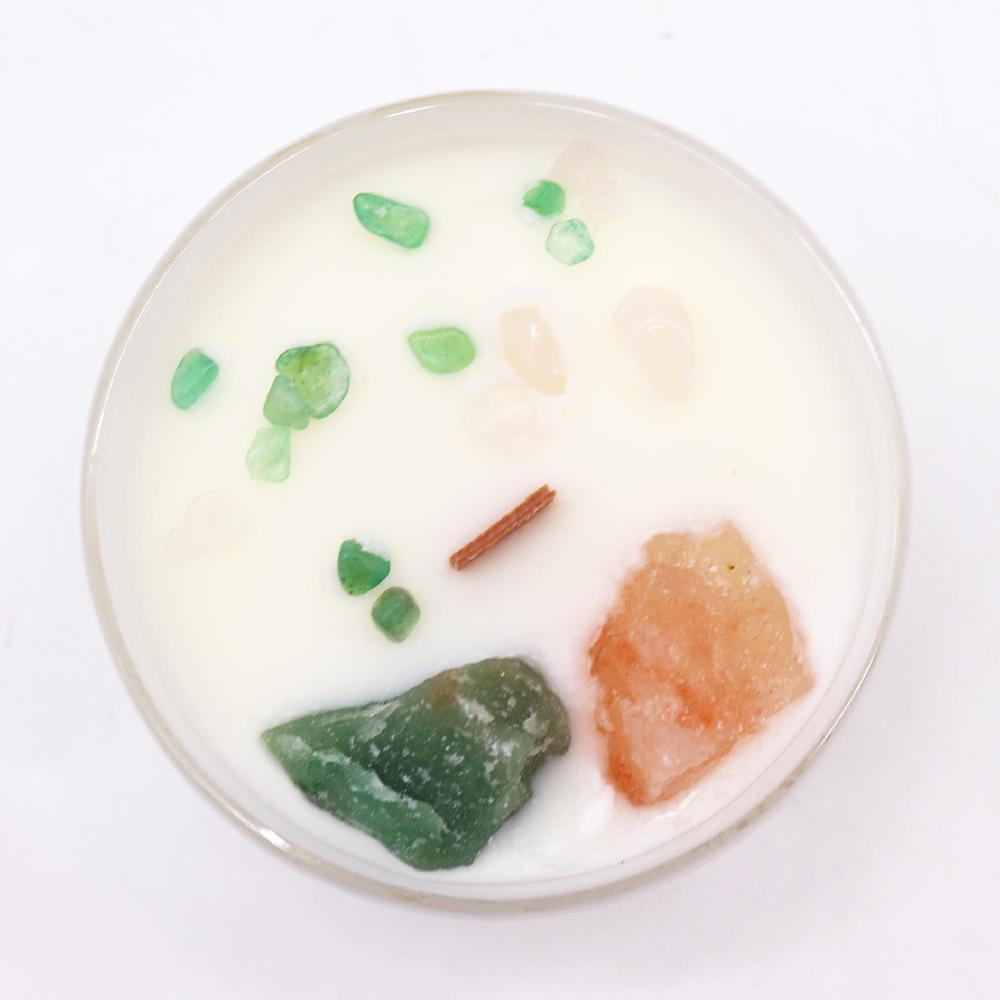 Ancient Wisdom Chakra Crystal Candle - Heart Chakra