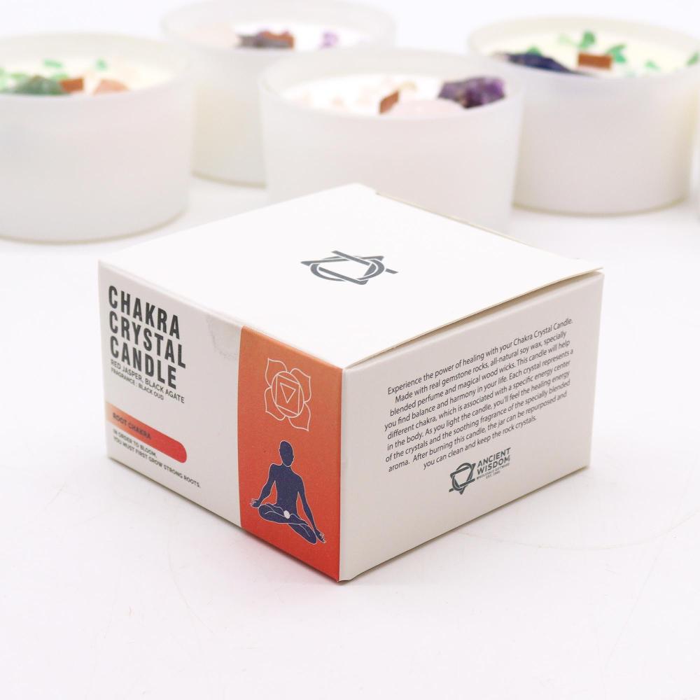 Ancient Wisdom Chakra Crystal Candle - Root Chakra