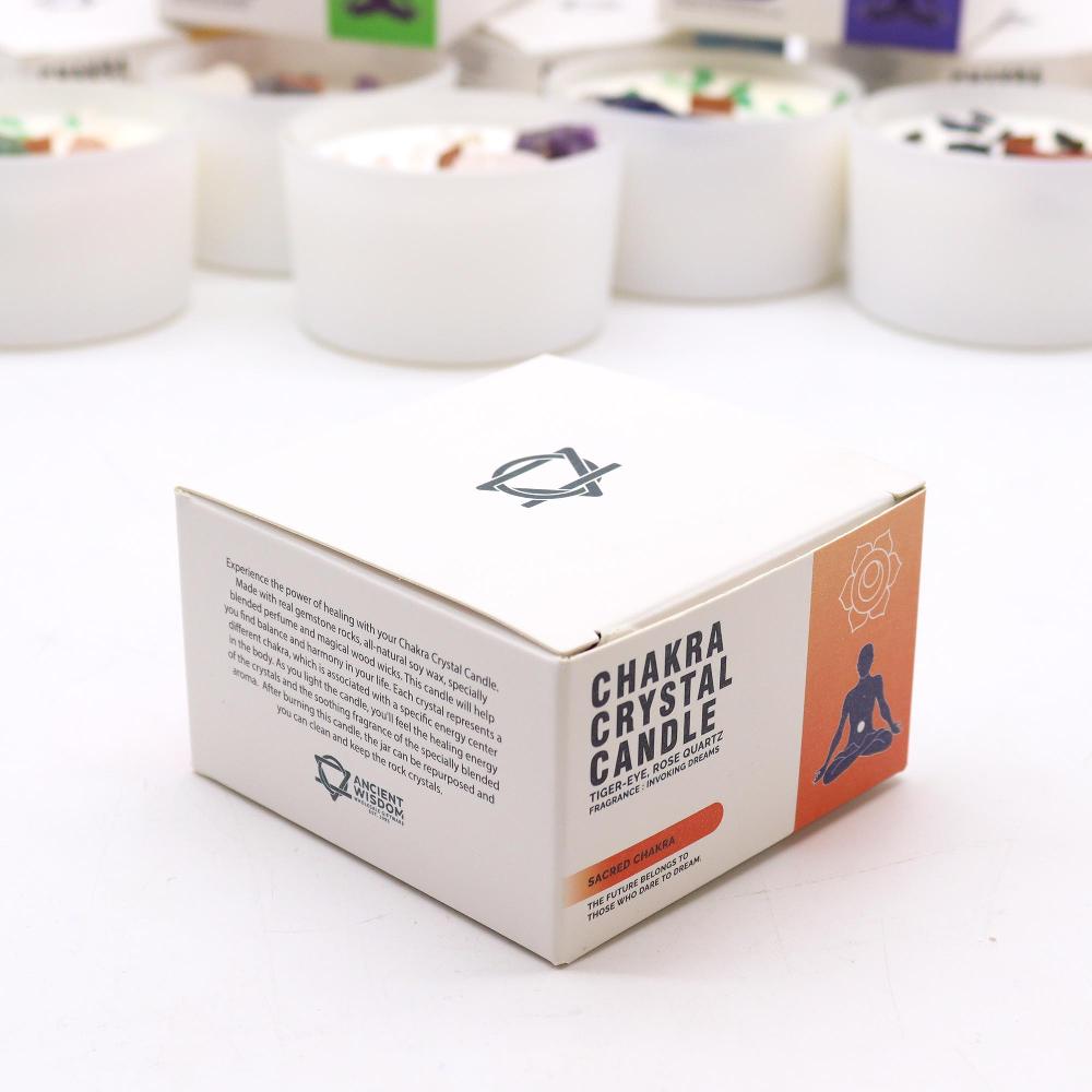 Ancient Wisdom Chakra Crystal Candle - Sacred Chakra