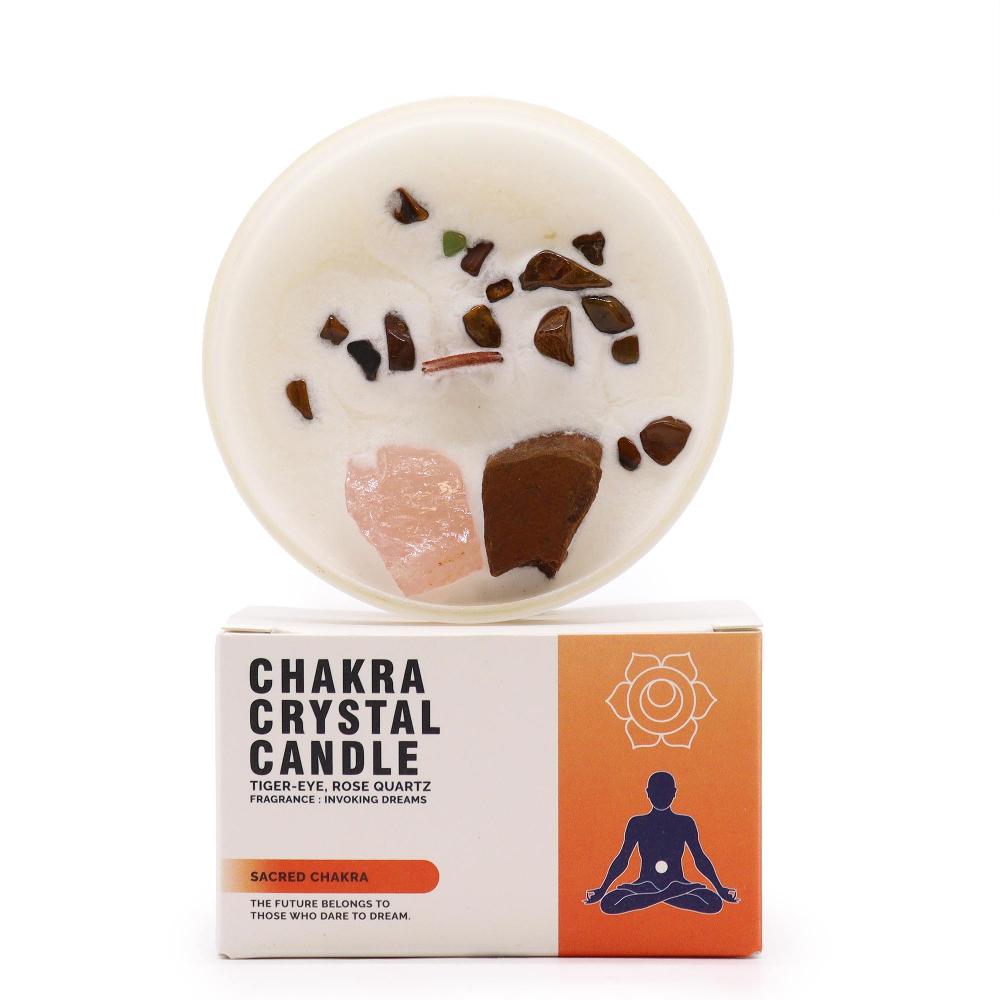 ancient wisdom Chakra Crystal Candle - Sacred Chakra