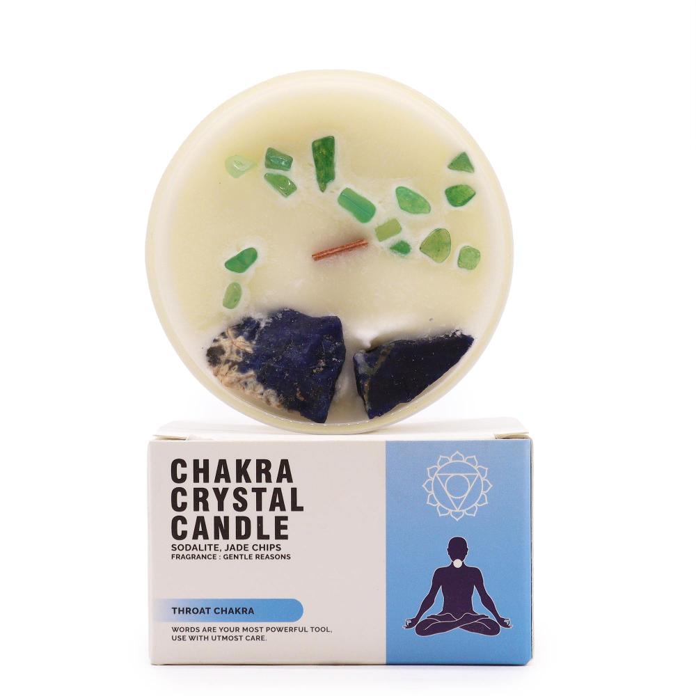 ancient wisdom Chakra Crystal Candle - Throat Chakra