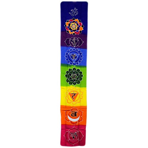 ancient wisdom Chakra Drop Banner - Rainbow 183x35cm