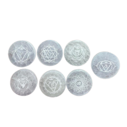 ancient wisdom Chakra Set of 7 Charging Plates