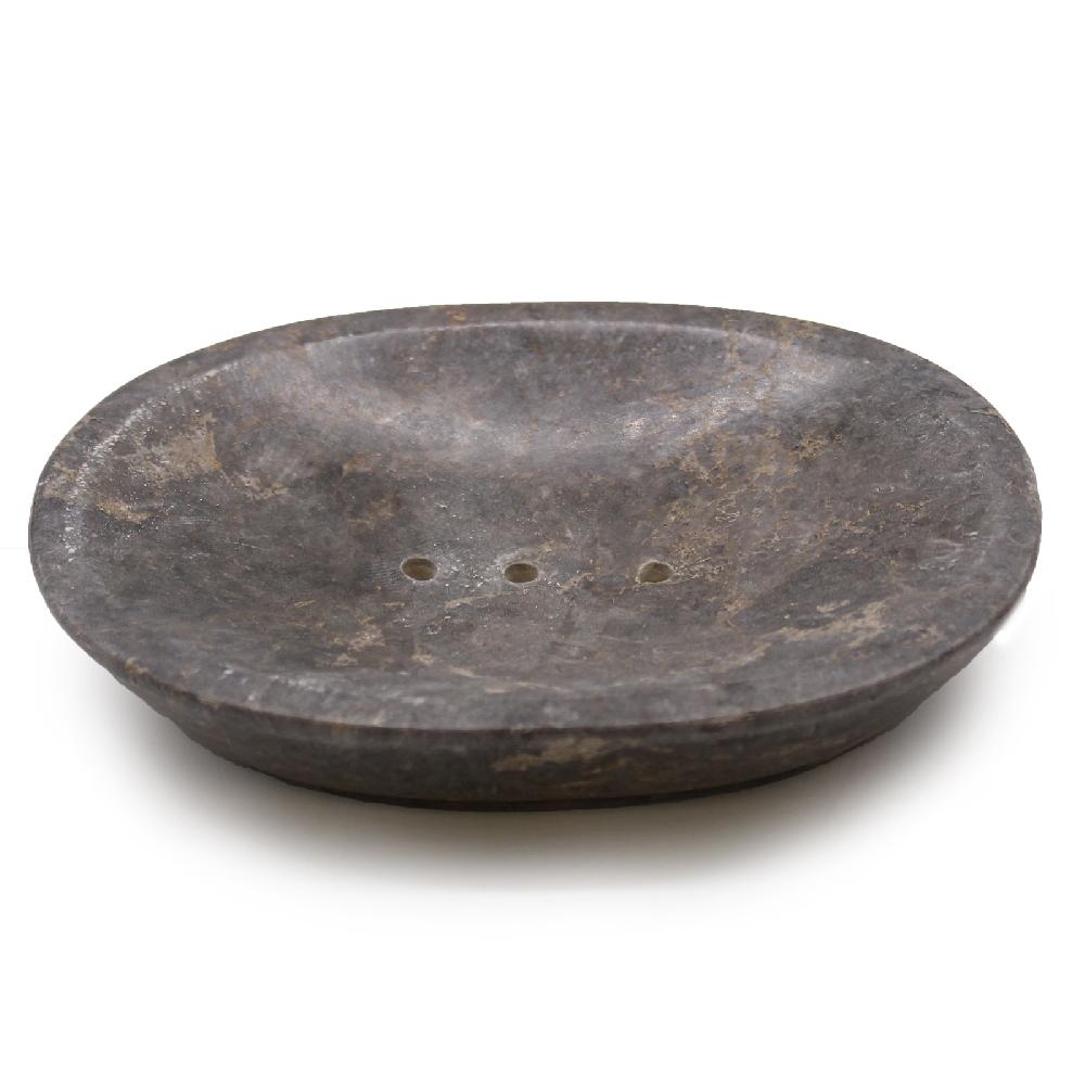 ancient wisdom Classic Oval Grey Marble Soap Dish