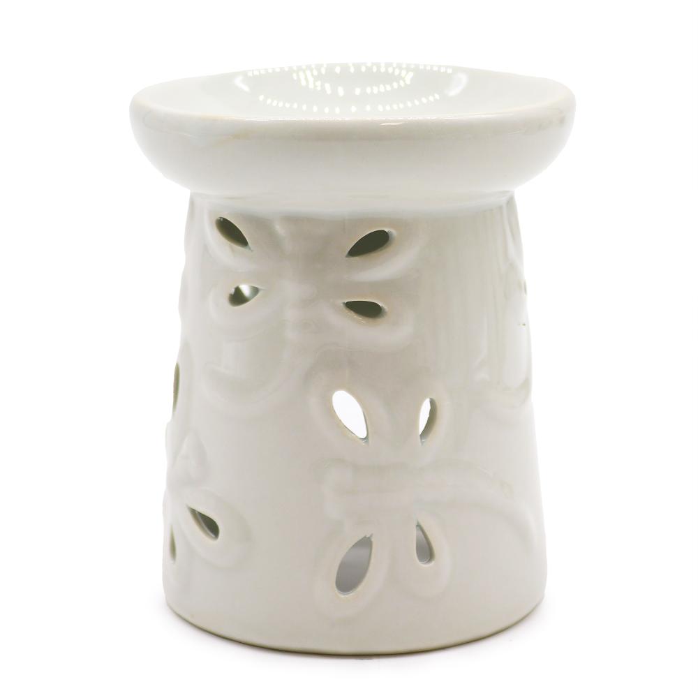 ancient wisdom Classic White Oil Burner - Dragonfly