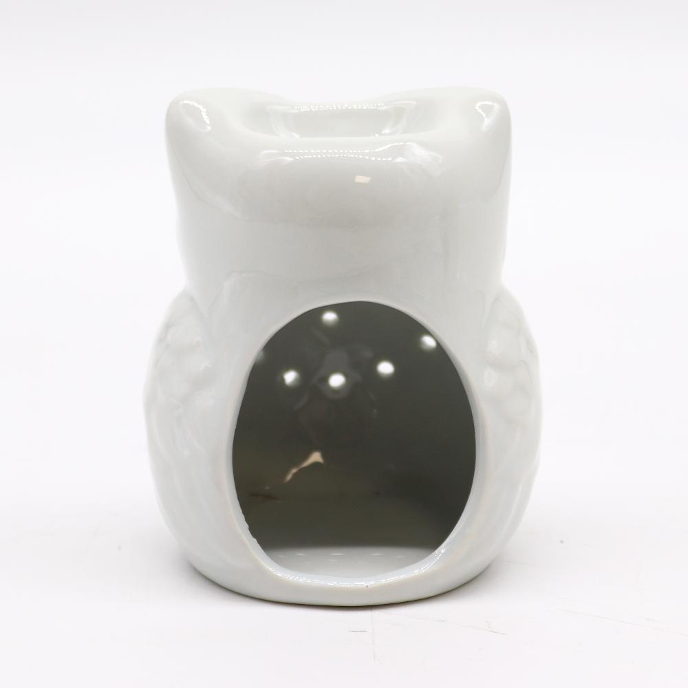 Ancient Wisdom Classic White Oil Burner - Tall Owl