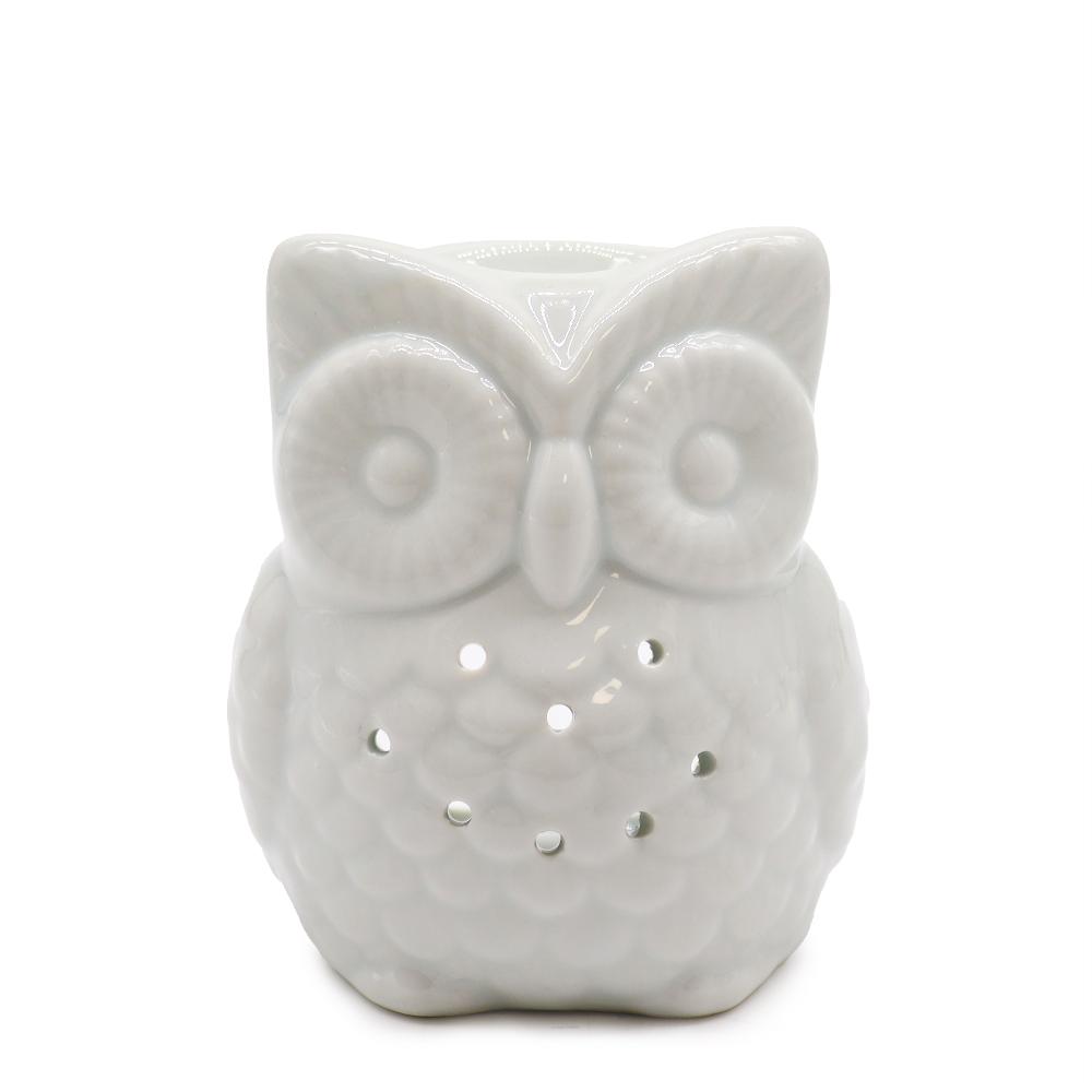 ancient wisdom Classic White Oil Burner - Tall Owl