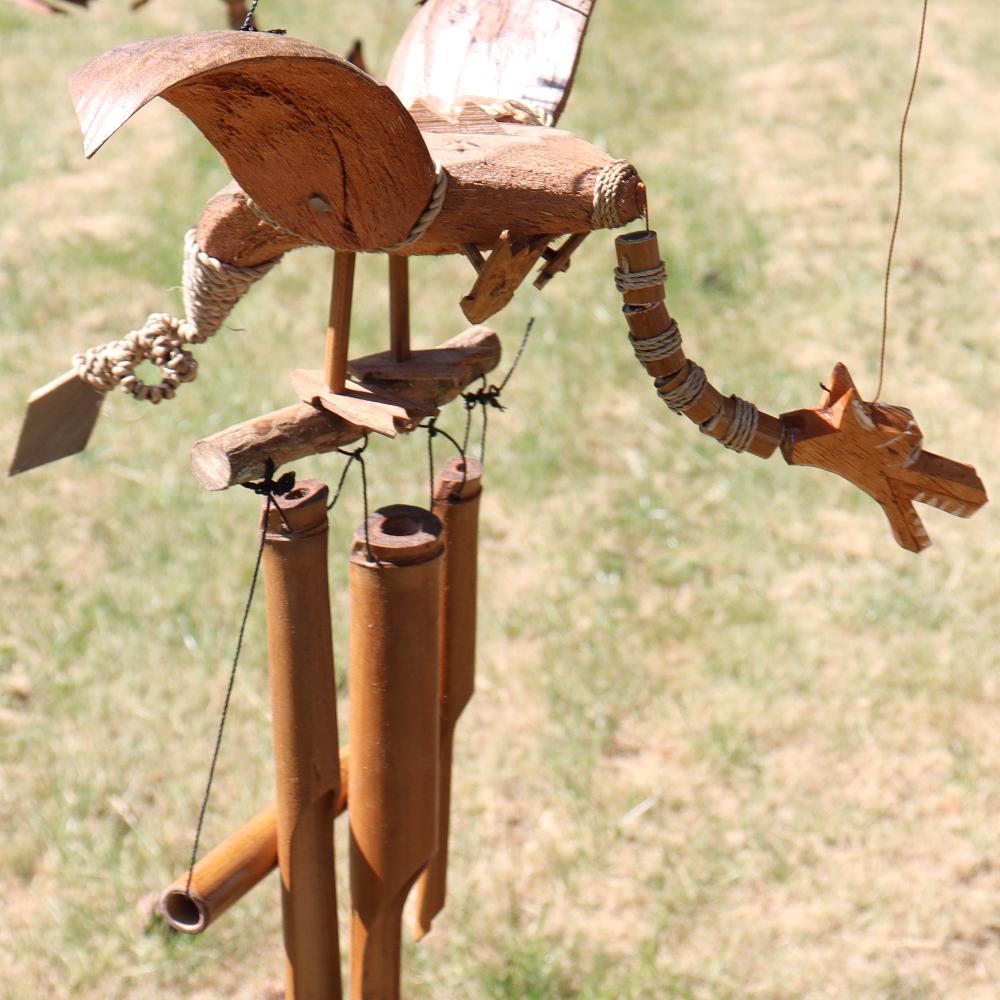 Ancient Wisdom Coconut Dragon Wind Chimes