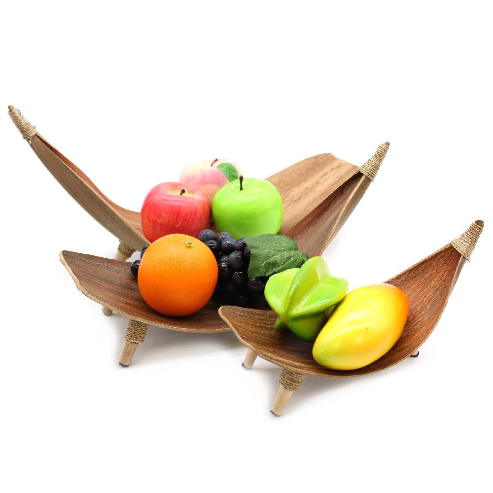 Ancient Wisdom Coconut Leaf Fruit Bowl Set - Natural