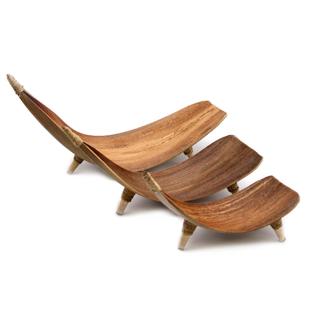 ancient wisdom Coconut Leaf Fruit Bowl Set - Natural