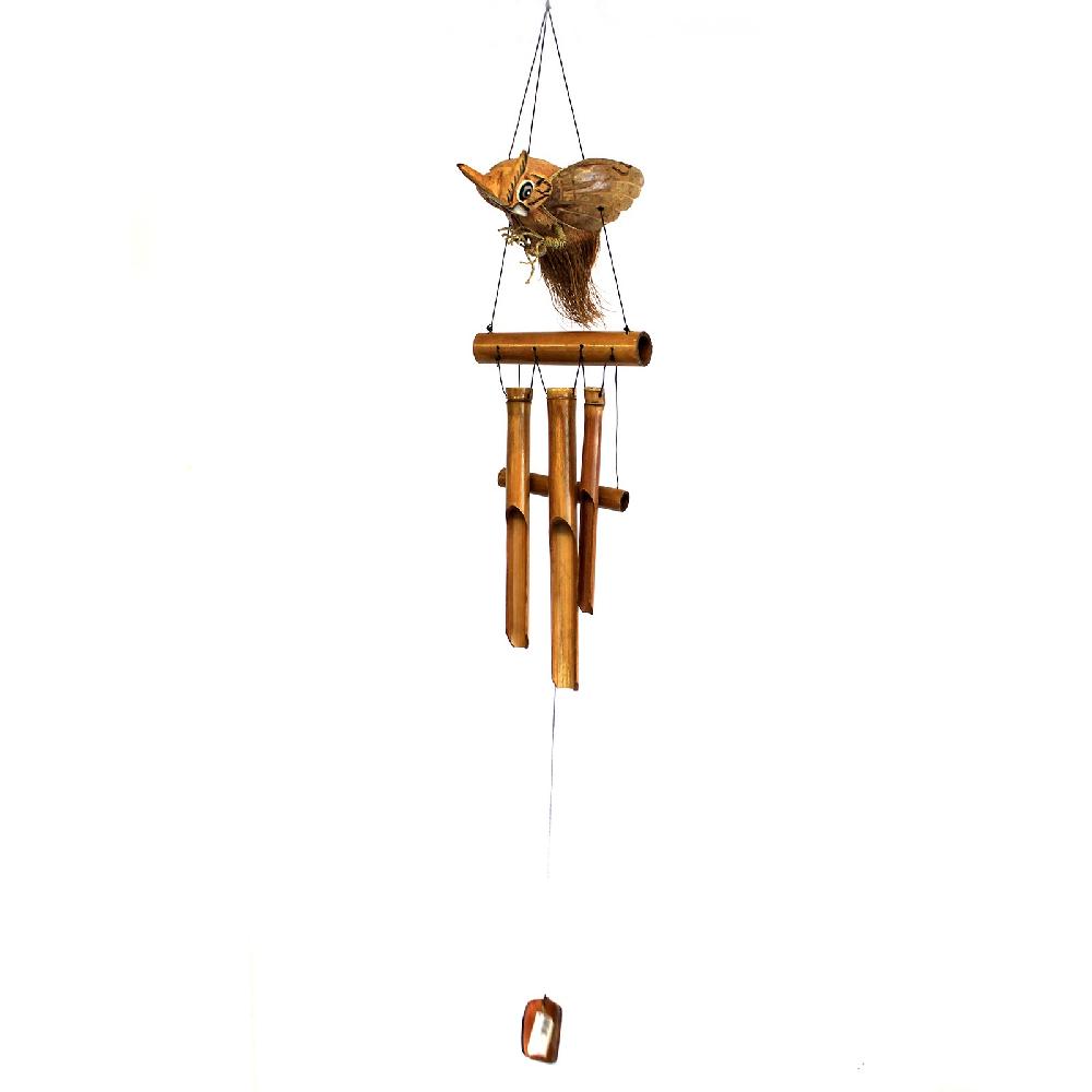 Ancient Wisdom Coconut Owl Windchimes