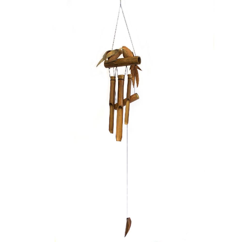 Ancient Wisdom Coconut Twin Birds Windchimes