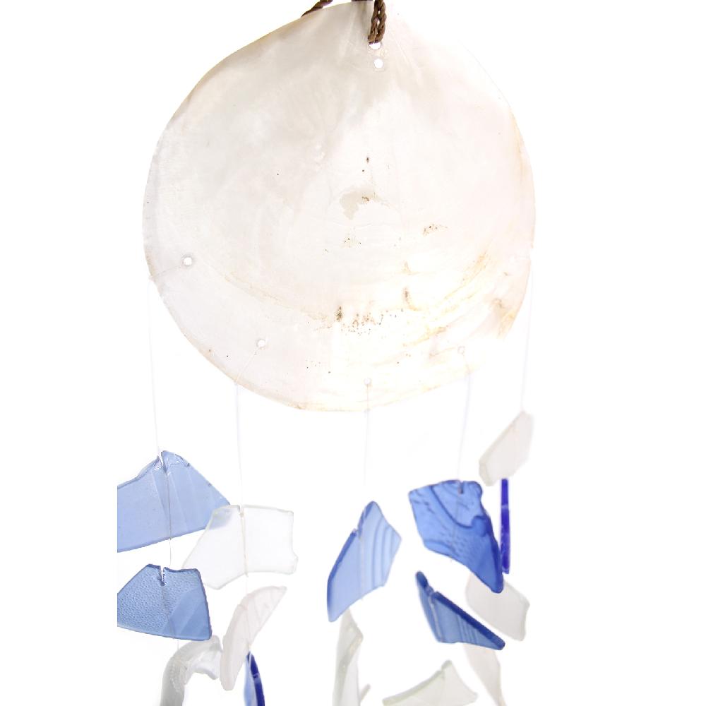 Ancient Wisdom Copis & Glass Drop - Blue & White Glass