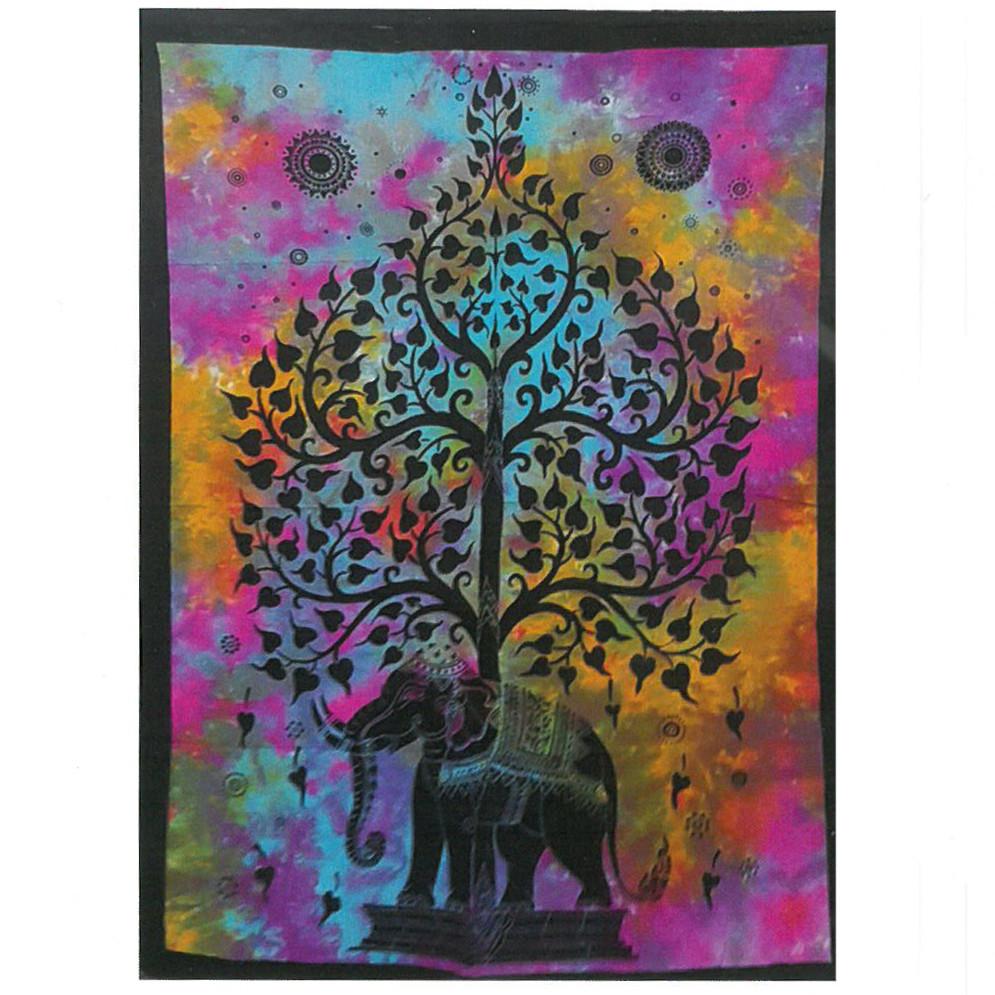 ancient wisdom Cotton Wall Art - Elephant Tree