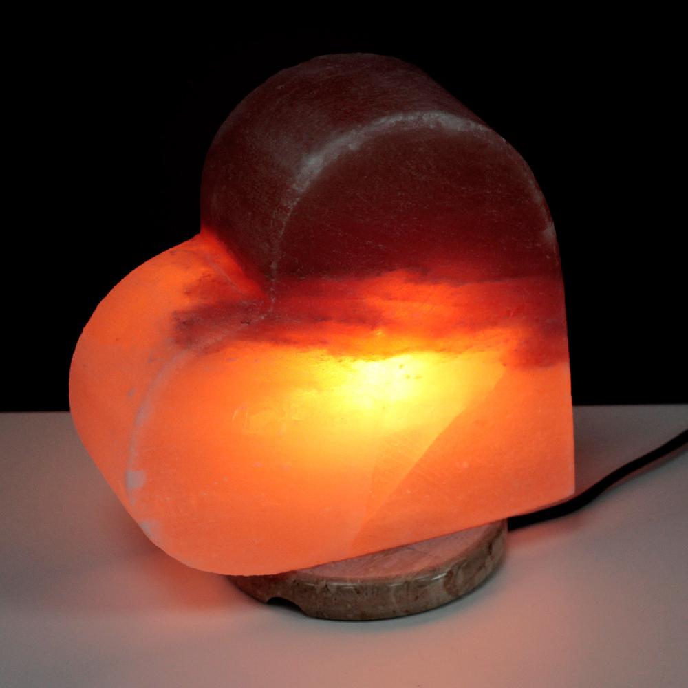 Ancient Wisdom Crafted Salt Lamp UK Plug - Heart