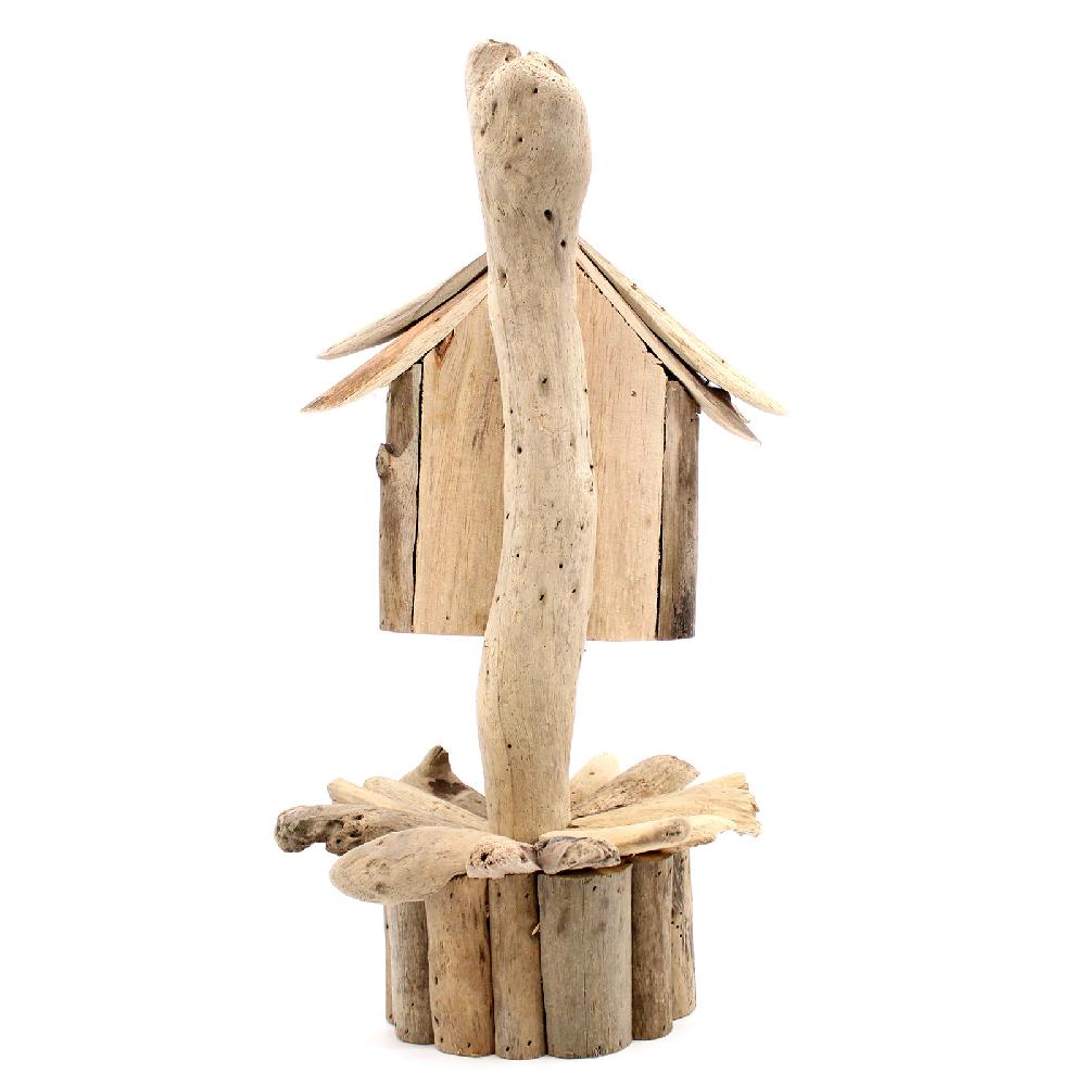 Ancient Wisdom Driftwood Birdbox - On Stand