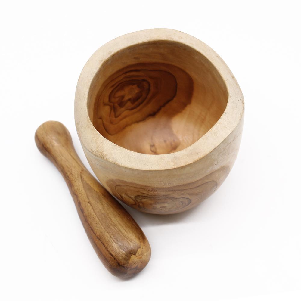 Ancient Wisdom Ergo Teak Pestle & Mortar Large