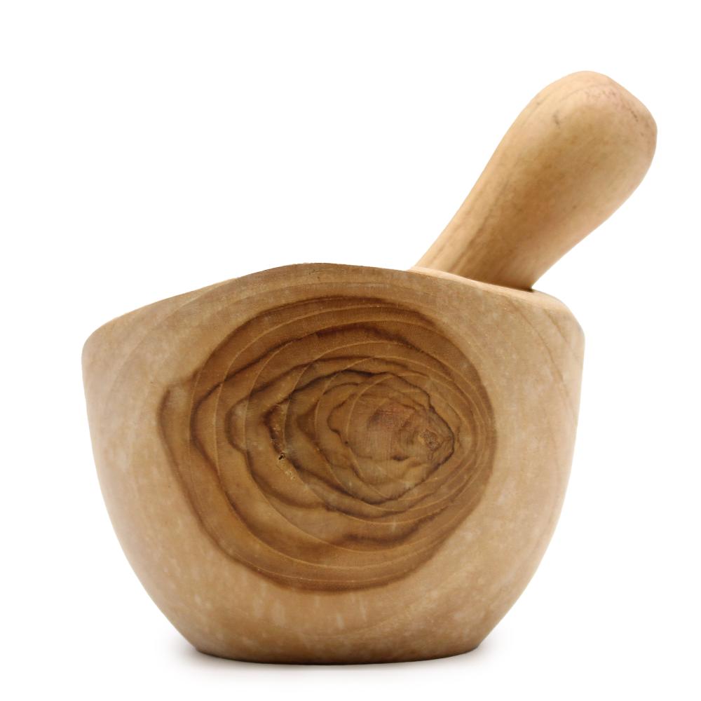 ancient wisdom Ergo Teak Pestle & Mortar Medium