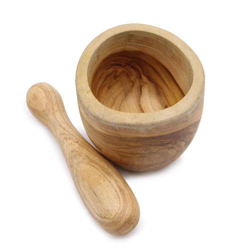 Ancient Wisdom Ergo Teak Pestle & Mortar Small