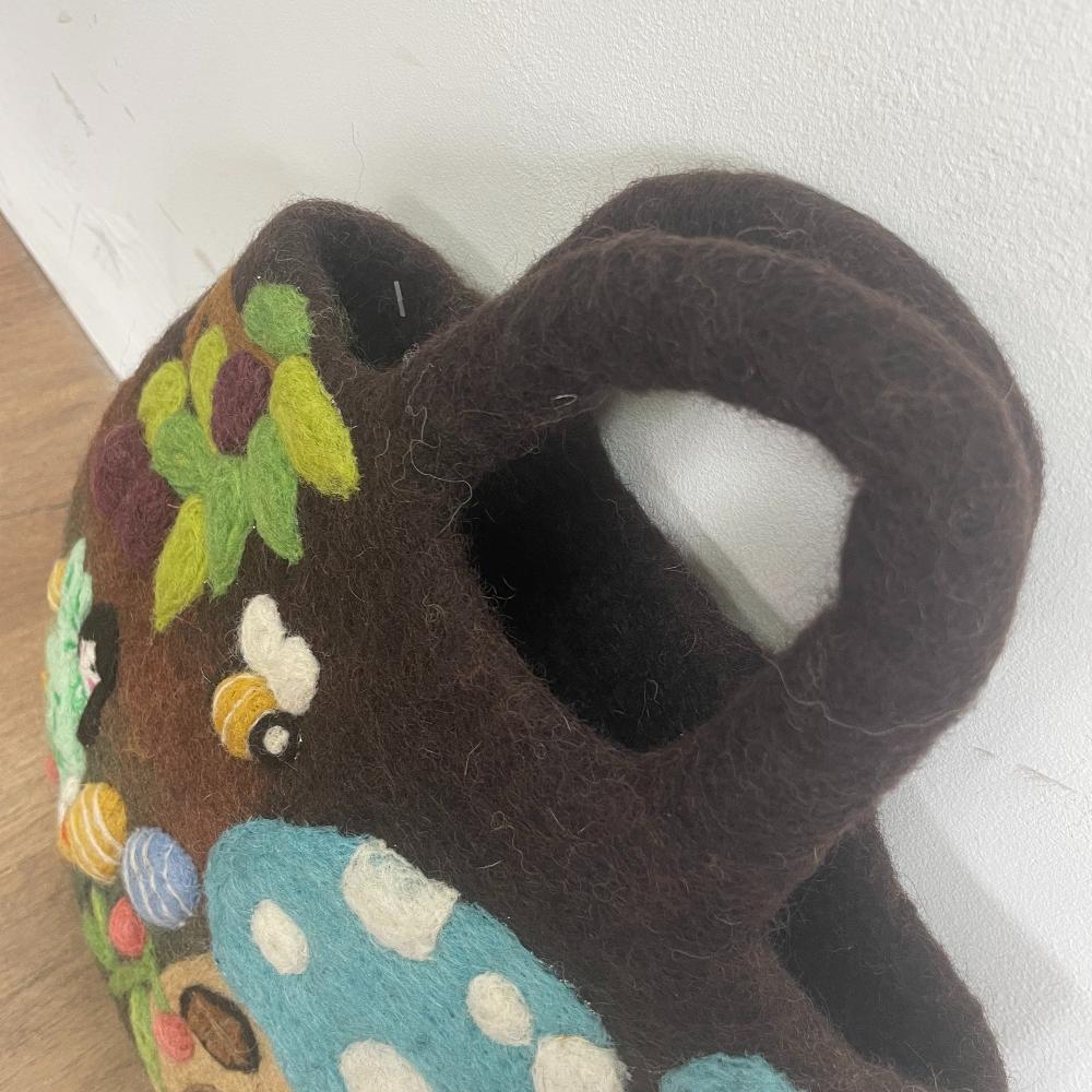 Ancient Wisdom Fairy Garden Felted Bag - 35x27cm