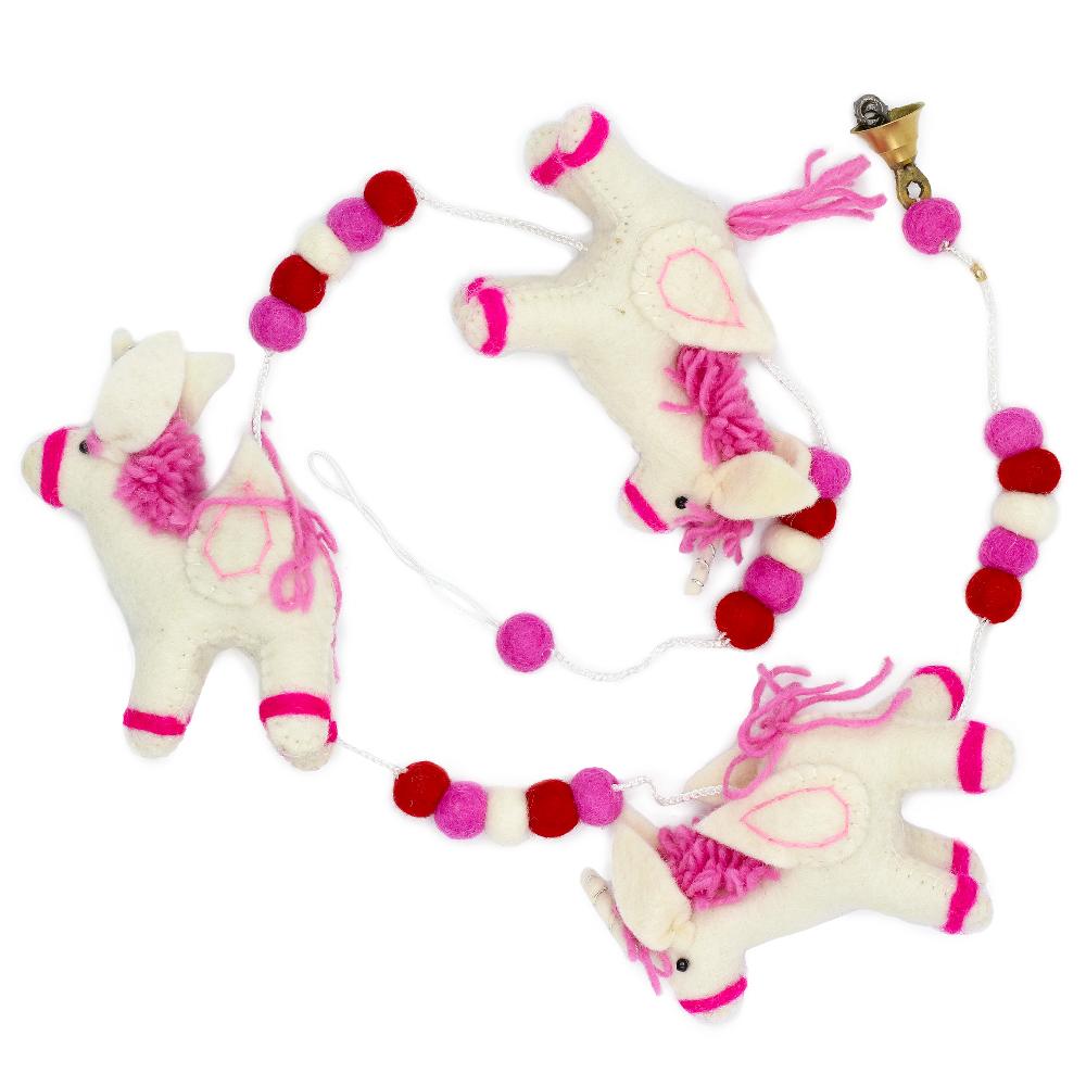 ancient wisdom Felt Wall Hanging - Unicorns