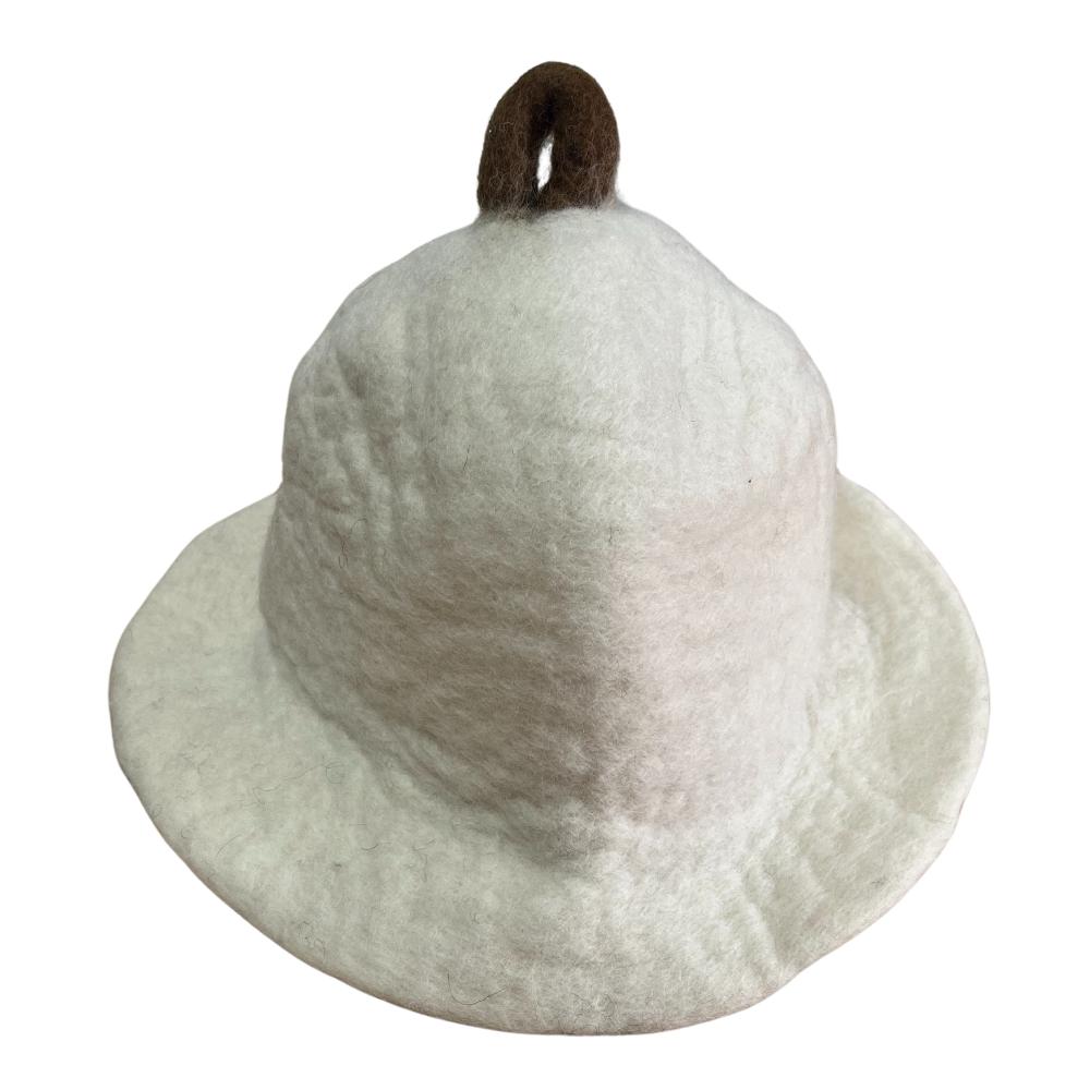 Ancient Wisdom Felted Sauna Bowl Hat - Natural