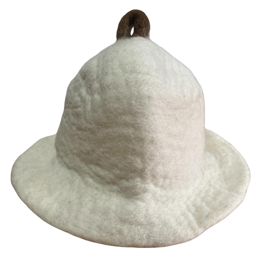 ancient wisdom Felted Sauna Bowl Hat - Natural
