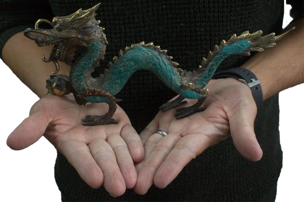 Ancient Wisdom Fengshui - Med Dragon With Ball - 27cm