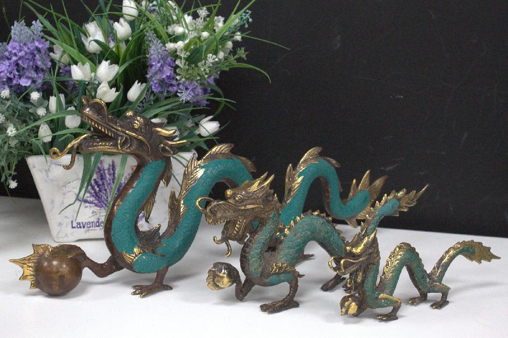 Ancient Wisdom Fengshui - Med Dragon With Ball - 27cm
