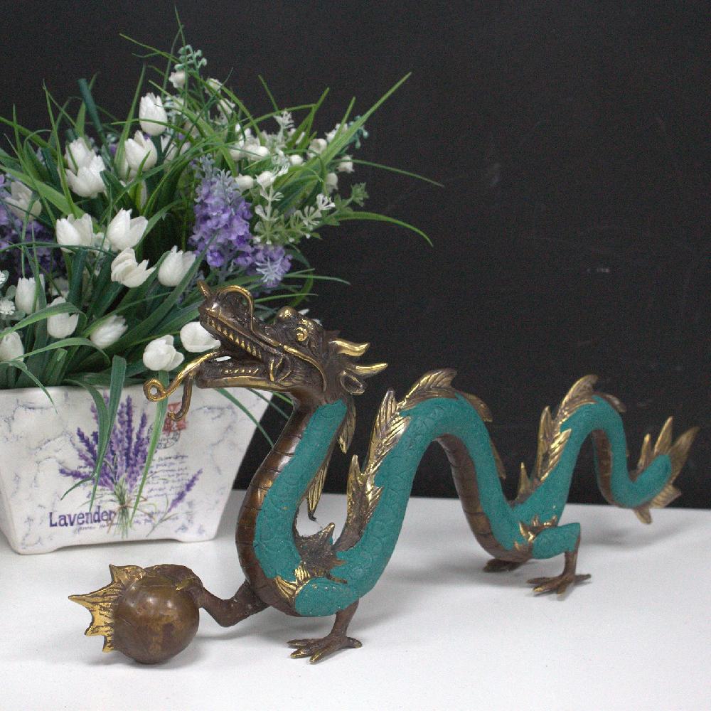 Ancient Wisdom Fengshui - Med Dragon With Ball - 27cm