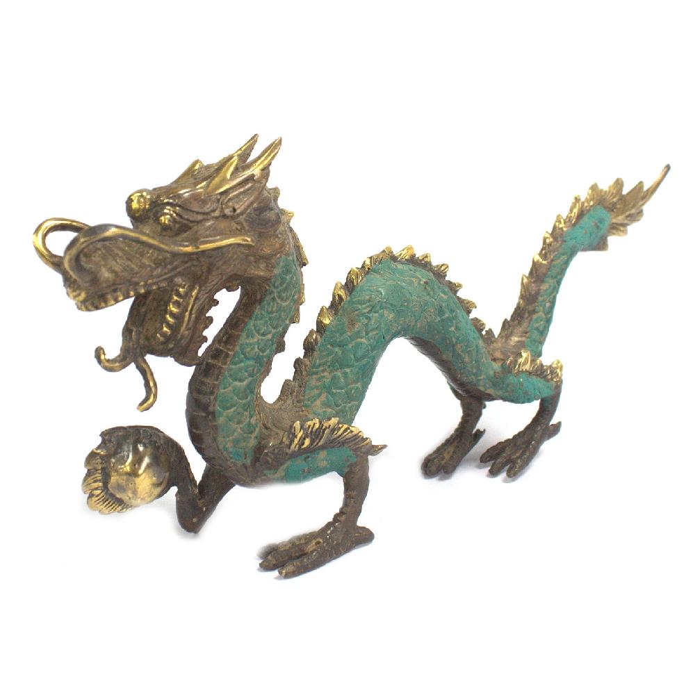 ancient wisdom Fengshui - Med Dragon with Ball - 27cm