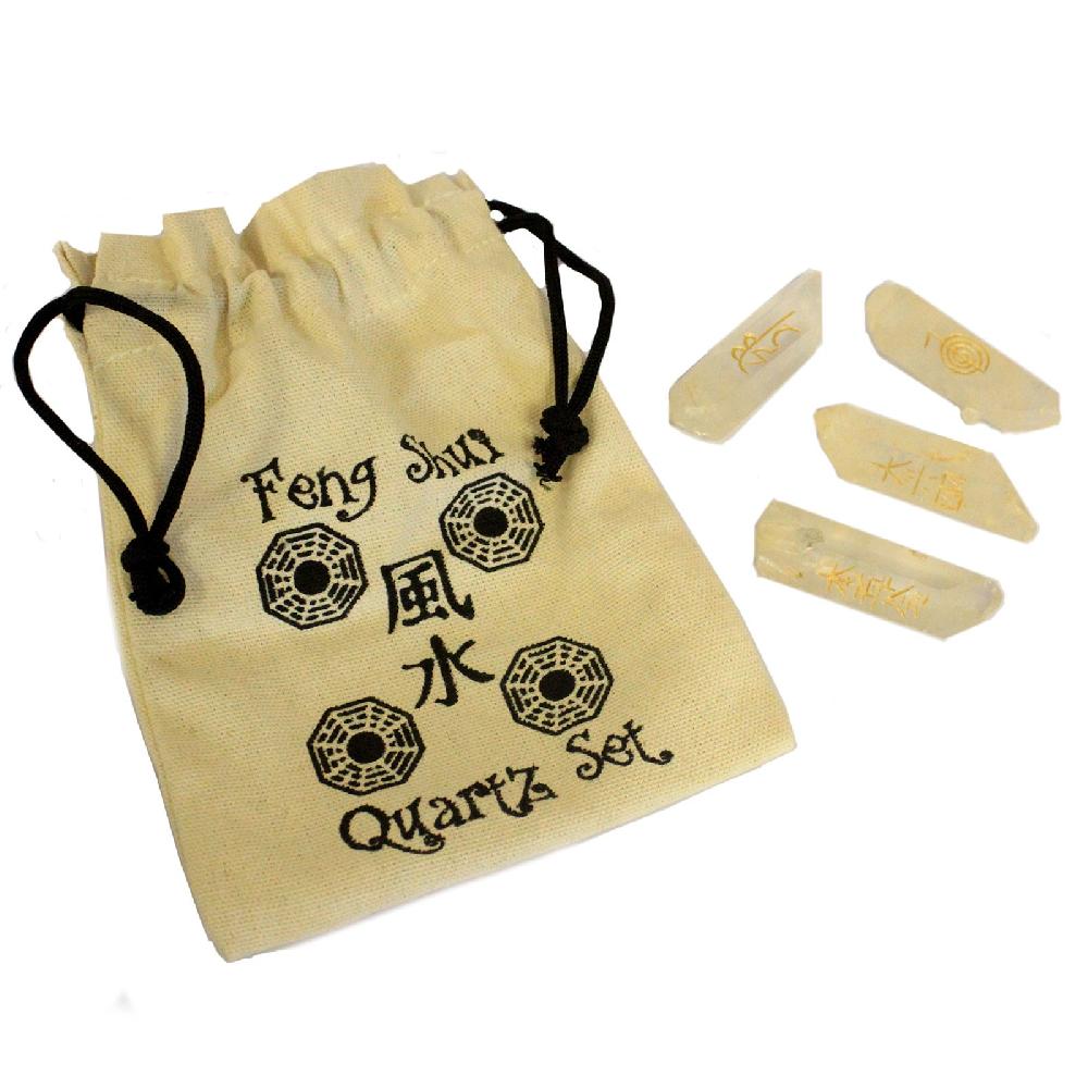 ancient wisdom Fengshui Quatra-Set Natural Quartz