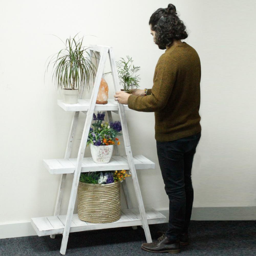 Ancient Wisdom Folding "A" Frame Display - Whitewash