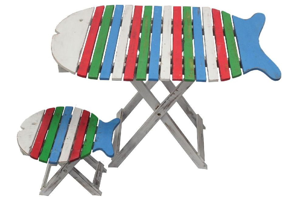 Ancient Wisdom Folding Fish Table - Multi Coloured