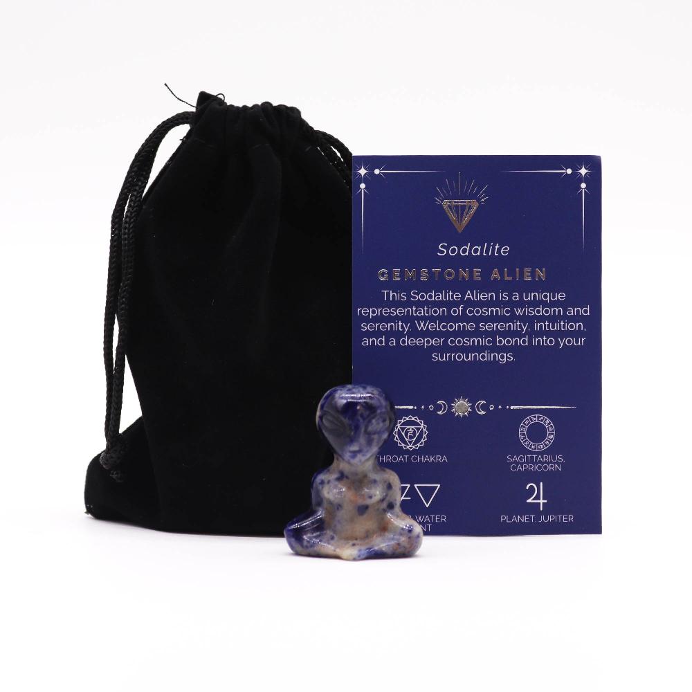 ancient wisdom Gemstone Alien - Sodalite 40x30x15mm