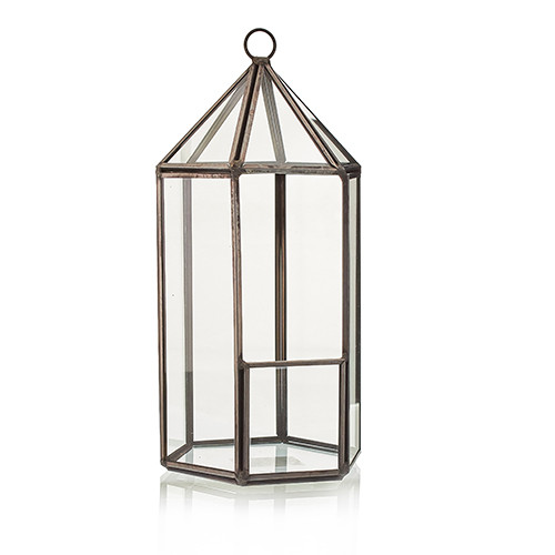 Ancient Wisdom Glass Terrarium - Lantern Shape