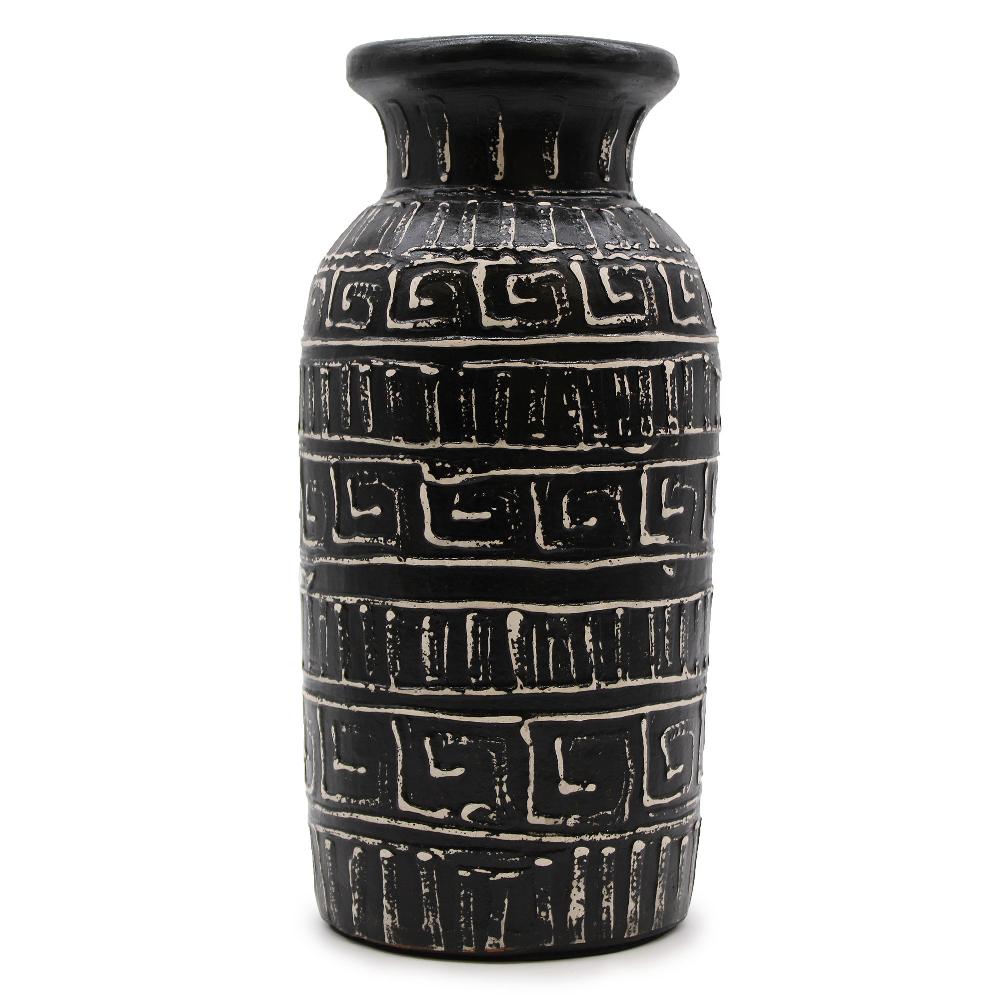 ancient wisdom Greek Straight Vase - Chocolate