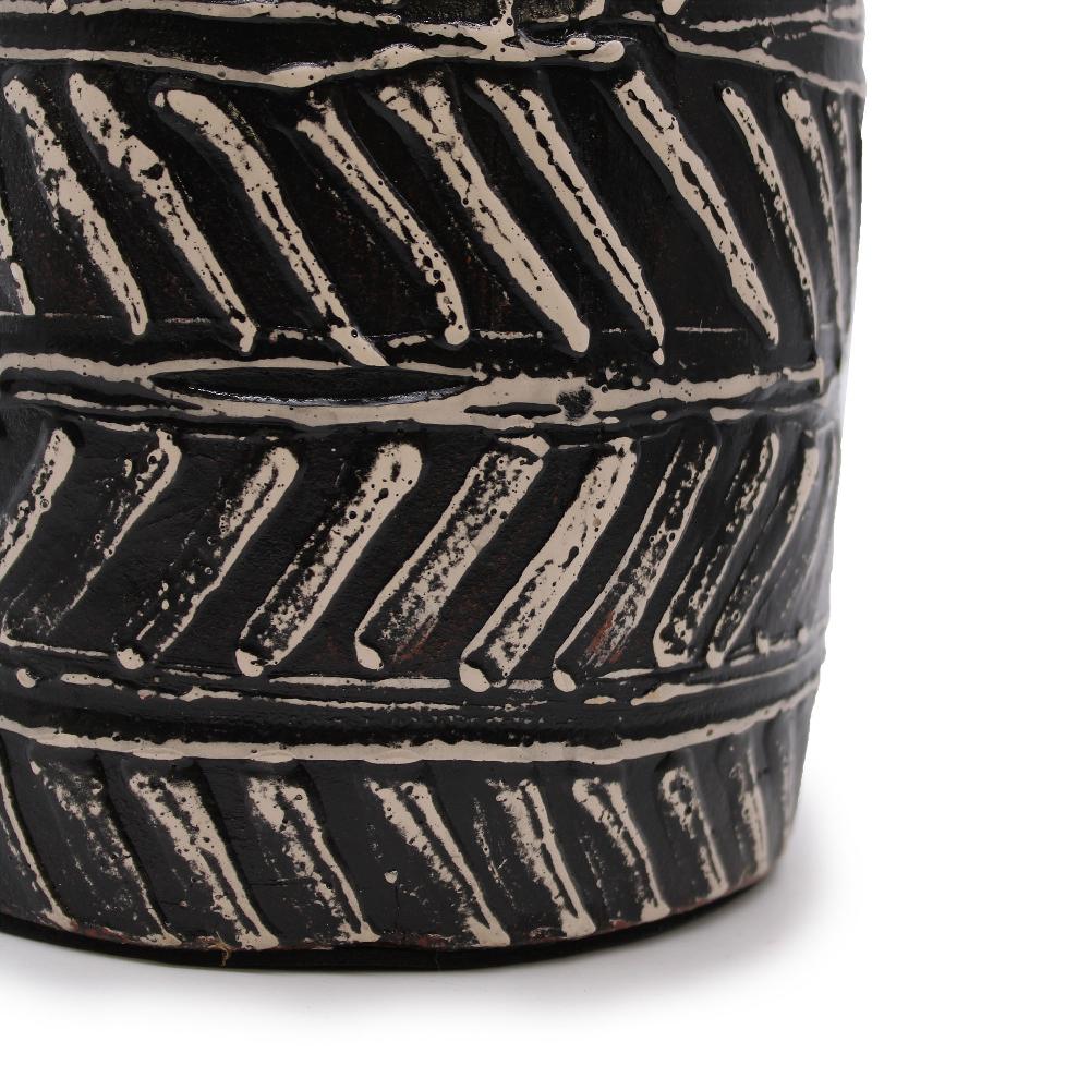 Ancient Wisdom Greek Taper Vase - Chocolate