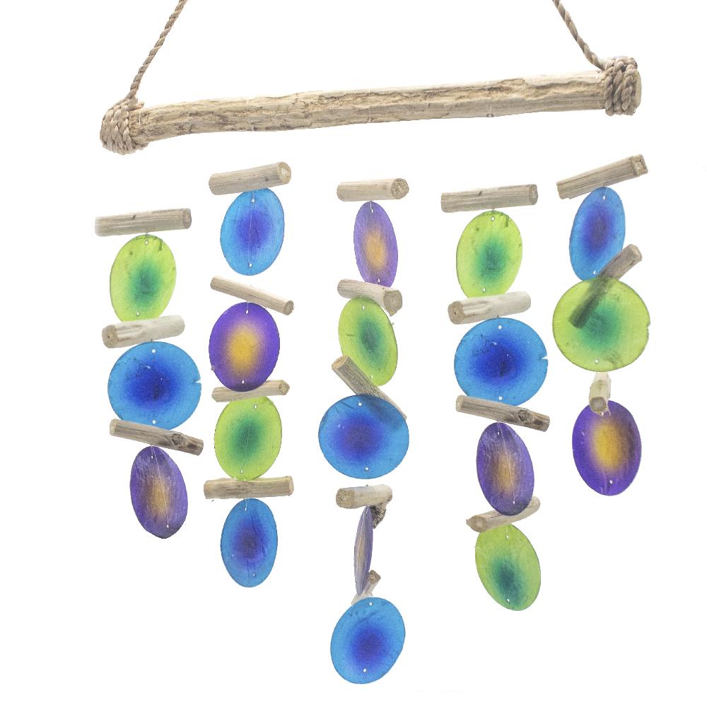 ancient wisdom Green & Purple Driftwood Chime
