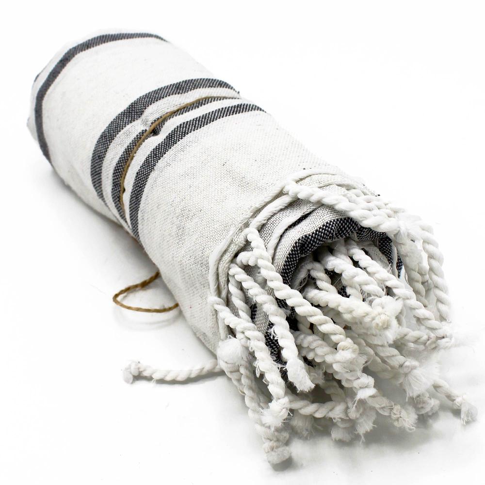 Ancient Wisdom Hamman Spa Towel - Charcoal - 90x170cm